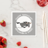 Funny wildebee personalisiert Cartoon Geburtstag Serviette (Beispiel)