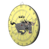Funny wildebeest running cartoon illustration dartscheibe (Vorderseite rechts)