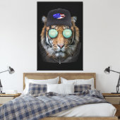 Funny Wildlife gekleidet Funny Bengalisch Tiger Leinwanddruck (Insitu (Schlafzimmer))