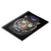 Funny Wildlife gekleidet Funny Bengalisch Tiger Notizblock (Linke Seite)