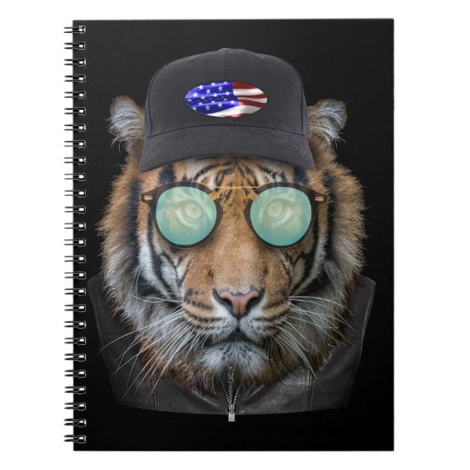 Funny Wildlife gekleidet Funny Bengalisch Tiger Notizblock (Vorderseite)