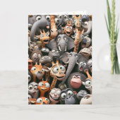Funny Wildlife Group Karte (Vorderseite)