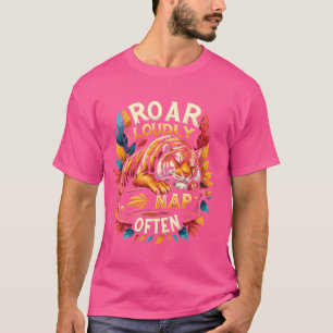Funny Wildlife Sleeping Tiger Zobewahrer T-Shirt