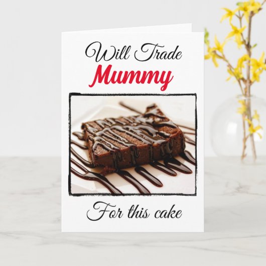 Funny will für die Mama tauschen Karte (Gelbe Blume)