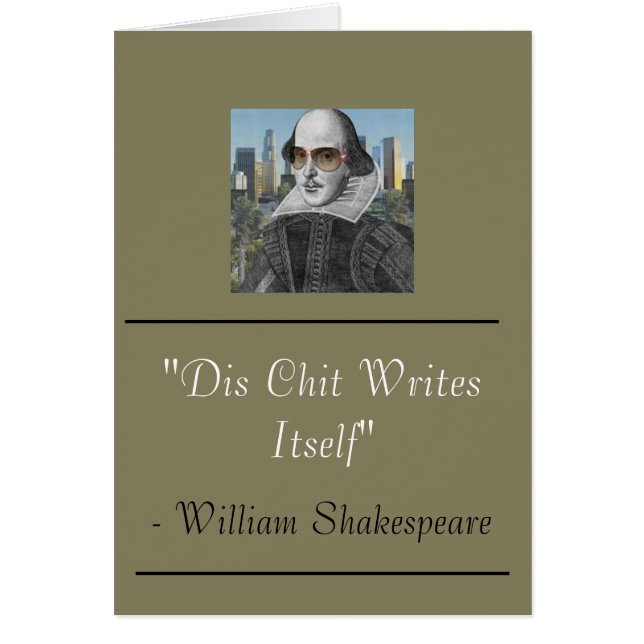 Funny William Shakespeare Card (Vorne)