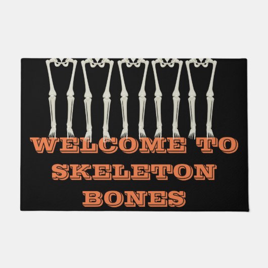 Funny Willkommen bei Skeleton Knochen Halloween Do Fußmatte (Vorderseite)