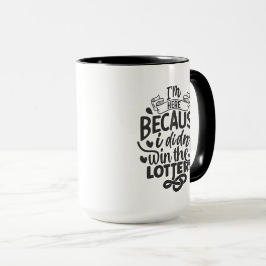 Funny win Lottery Office Tasse (VorderseiteRechts)