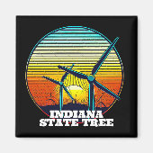 Funny Wind Turbines Staat Tree Magnet (Vorne)