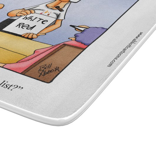 Funny Wine and chee Spaß Glass Cutting Board Schneidebrett (Ecke)