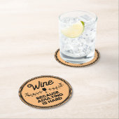 Funny Wine, Bier, Bar, Party Untersetzer (Vor Ort)
