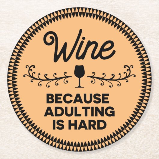 Funny Wine, Bier, Bar, Party Untersetzer (Vorderseite)