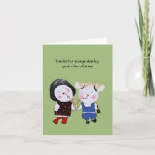 Funny Wine Birthday Karte (Vorderseite)