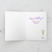Funny Wine Birthday Toast Card für sie Karte (Innenseite)