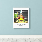 Funny Wine / Boxing Spaß Canvas Print Leinwanddruck (Insitu (Holzboden))