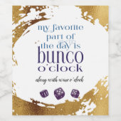 Funny Wine Bunco Party Weinetikett (Einzelnes Label)
