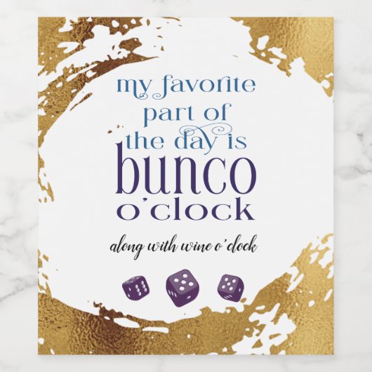 Funny Wine Bunco Party Weinetikett (Einzelnes Label)