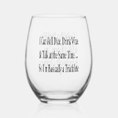 Funny Wine Bunco Weinglas Ohne Stiel (Rückseite)