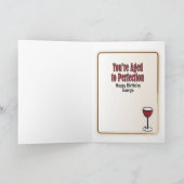 Funny Wine Cartoon Ethnic Sweet Birthday Karte (Innenseite)