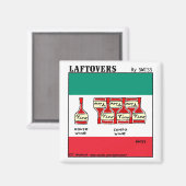 Funny Wine Cartoon Piazza della Riforma Magnet (Vorderseite/Rückseite)