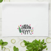 Funny Wine Chardonnay Heyy Geschirrtuch (Gefaltet)