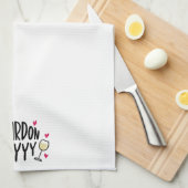 Funny Wine Chardonnay Heyy Geschirrtuch (Viertel Falte)