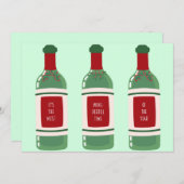 Funny Wine Christmas Card Feiertagskarte (Vorne/Hinten)