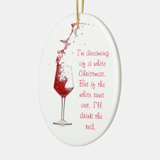 Funny Wine Christmas Ornament (Links)