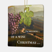 Funny Wine Christmas Personalisiert Keramikornament (Links)