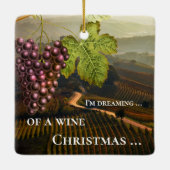 Funny Wine Christmas Personalisiert Keramikornament (Rückseite)