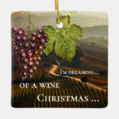 Funny Wine Christmas Personalisiert Keramikornament (Vorderseite)