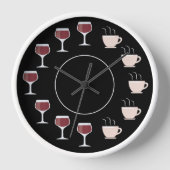 Funny Wine & Coffee Clock Uhr (Vorderseite)