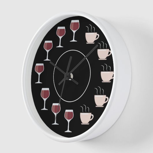 Funny Wine & Coffee Clock Uhr (Winkel)
