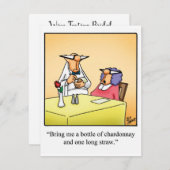 Funny Wine Degustation Brautparty Party Einladunge Einladung (Vorne/Hinten)