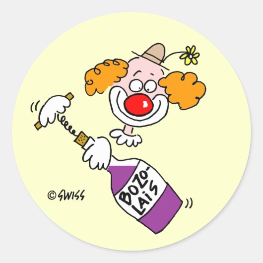 Funny Wine Degustation Party Einladung Umschlag Au Runder Aufkleber (Vorderseite)