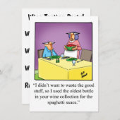 Funny Wine Degustation Party Einladungen (Vorne/Hinten)