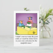 Funny Wine Degustation Party Einladungen (Stehend Vorderseite)