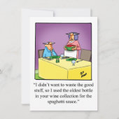 Funny Wine Degustation Party Einladungen (Vorderseite)