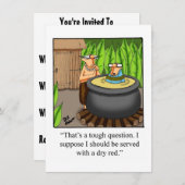 Funny Wine Degustation Party Einladungen (Vorne/Hinten)