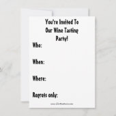 Funny Wine Degustation Party Einladungen (Rückseite)
