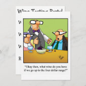 Funny Wine Degustation Party Einladungen (Vorne/Hinten)