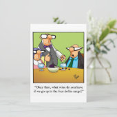 Funny Wine Degustation Party Einladungen (Stehend Vorderseite)