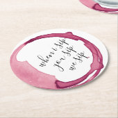 Funny Wine Degustation Party Rundpapier Untersetze Runder Pappuntersetzer (Angewinkelt)