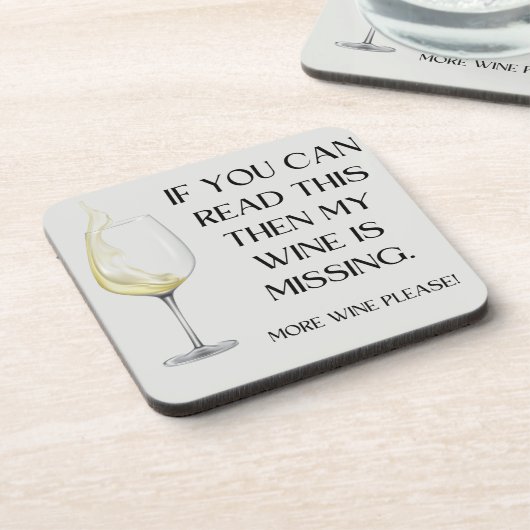 FUNNY WINE DRINKER GIFT GETRÄNKEUNTERSETZER (Linke Seite)