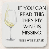 FUNNY WINE DRINKER GIFT GETRÄNKEUNTERSETZER (Vorderseite)