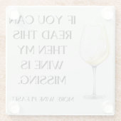 FUNNY WINE DRINKER GIFT GLASUNTERSETZER (Rückseite)