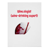 Funny Wine Drinking Graphic  Poster (Vorderseite)