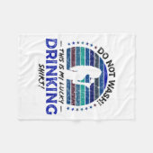 Funny Wine Drinks Weinkellerei Zitat, Retro Niedli Fleecedecke (Vorderseite (Horizontal))