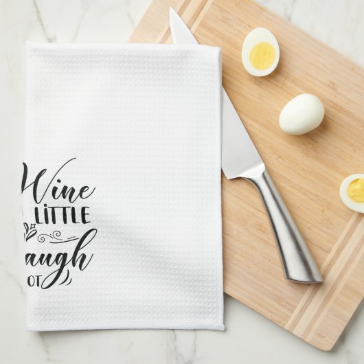 Funny Wine Ein wenig lachen Eine Menge Geschirrtuch (Viertel Falte)