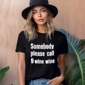 Funny Wine Emergency Moderne Typografie Tri-Blend Shirt