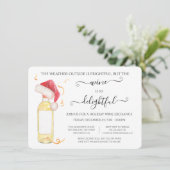 Funny Wine Exchange Holiday Weihnachten Party Invi Einladung (Stehend Vorderseite)